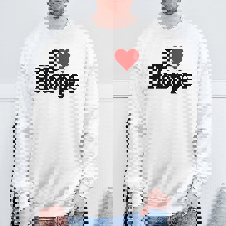 I Love Heart Hope Namee On A スウェットシャツ 高齢者への贈り物