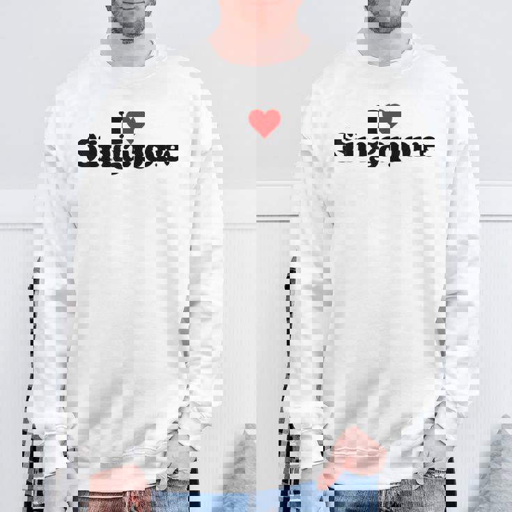 I Love Heart シンガポール スウェットシャツ 高齢者への贈り物