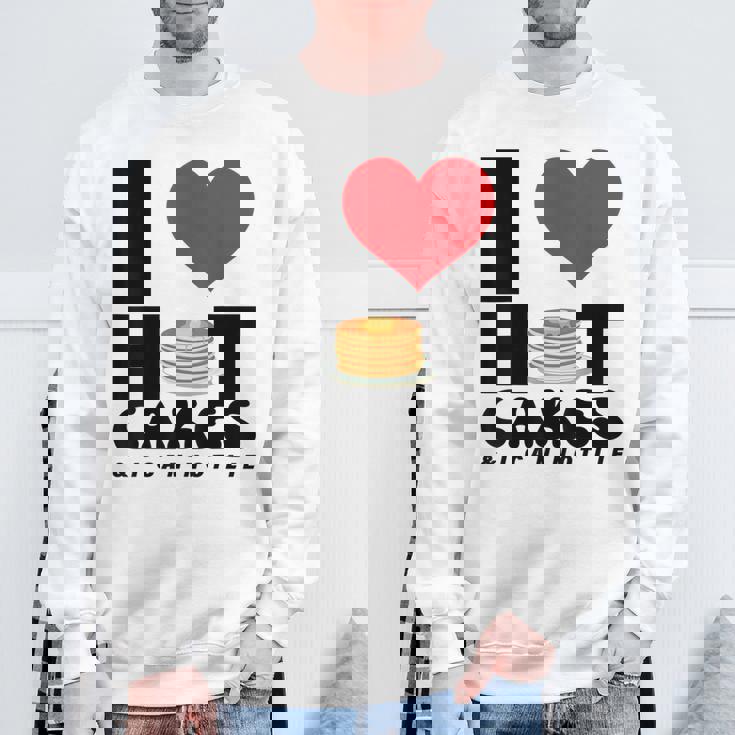 I Love Heart ホットケーキ パンケーキ Flapjacks Can Not Lie Foodie スウェットシャツ 高齢者への贈り物