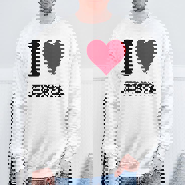 I Love Junya スウェットシャツ 高齢者への贈り物