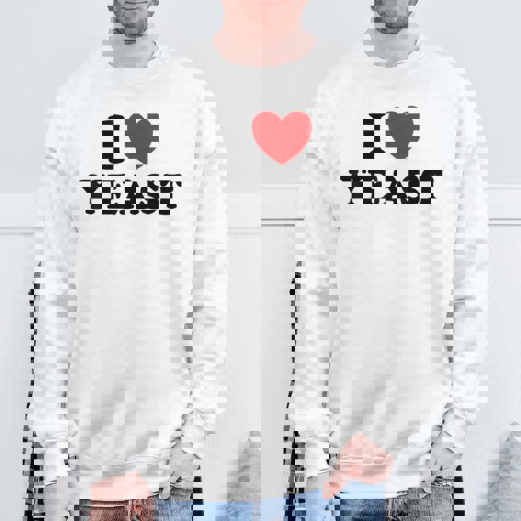 I Love Yeast 面白くてかわいい栄養パン屋フードヌーチファン スウェットシャツ 高齢者への贈り物