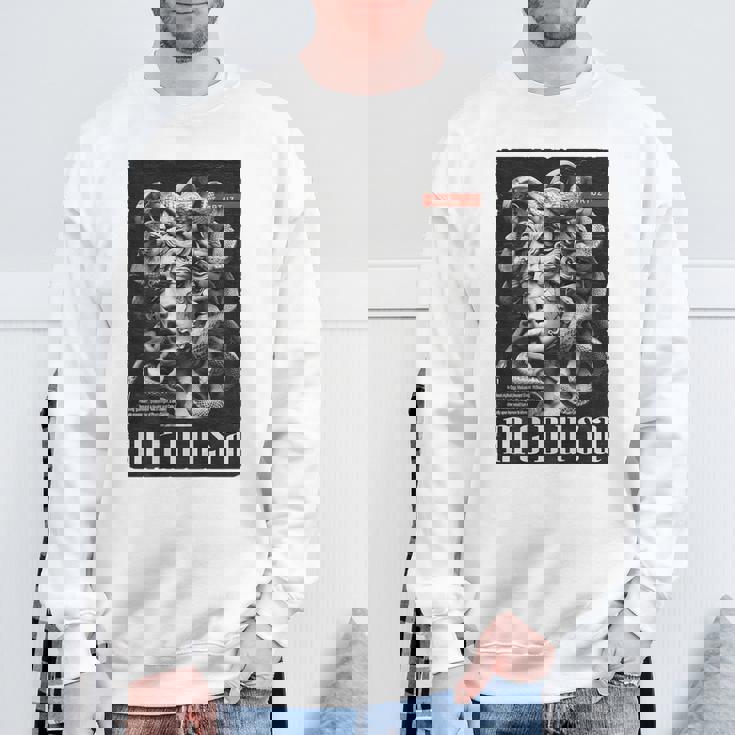 Medusa Backprint 女神の蛇 ギリシャ神話 バックプリント メデューサ スウェットシャツ 高齢者への贈り物