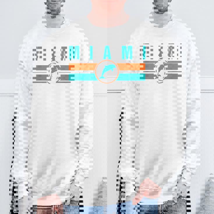 Mia マイアミ ローカルスタンダード Mia レトロ ドルフィン マイアミ Fl クラシック スウェットシャツ 高齢者への贈り物