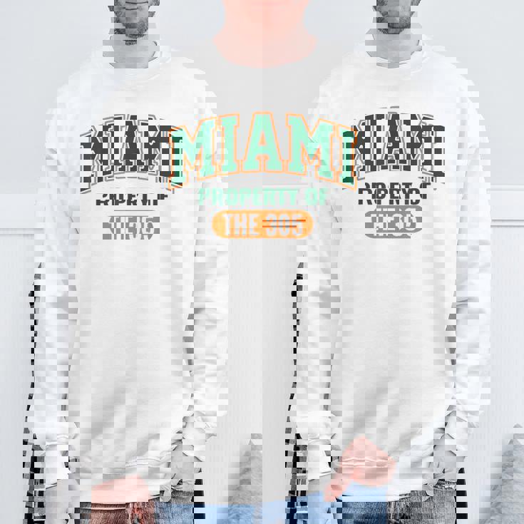 Miami Property 305 ストリートウェア マイアミシティカルチャースタイル スウェットシャツ 高齢者への贈り物