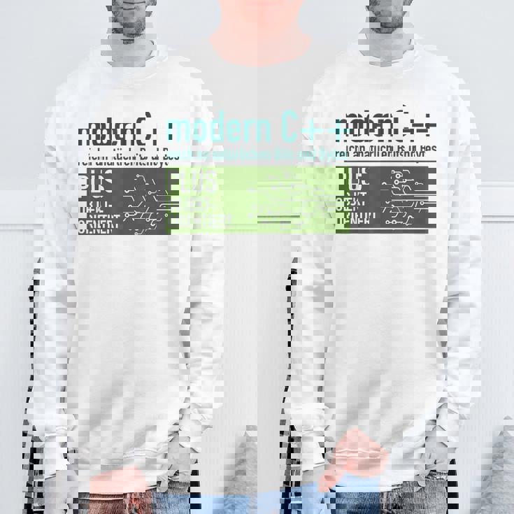 Modern C リッチなナチュラルビットとバイトプログラミング スウェットシャツ 高齢者への贈り物