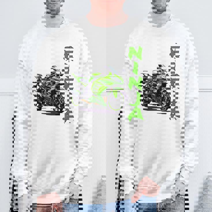 Ninjaオートバイスポーツバイク 長袖tシャツ スウェットシャツ 高齢者への贈り物