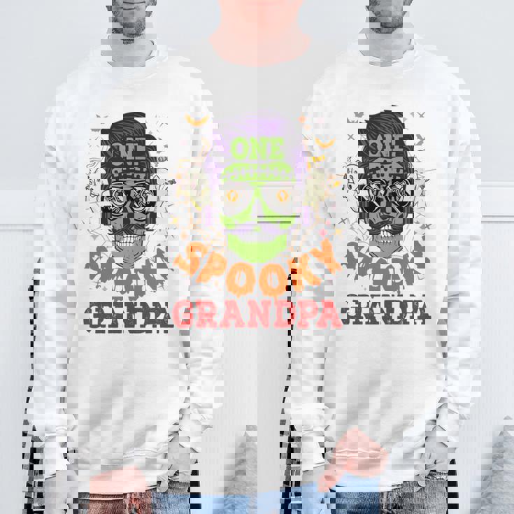 Onepooky Grandpa ハロウィン ホラーマン サングラス ファミリー 長袖tシャツ スウェットシャツ 高齢者への贈り物