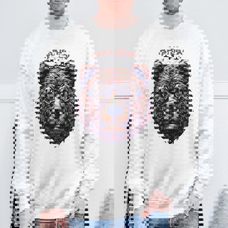 メンズ Papa Bear Face サングラス Papa Bear Lover 父の日 スウェットシャツ 高齢者への贈り物