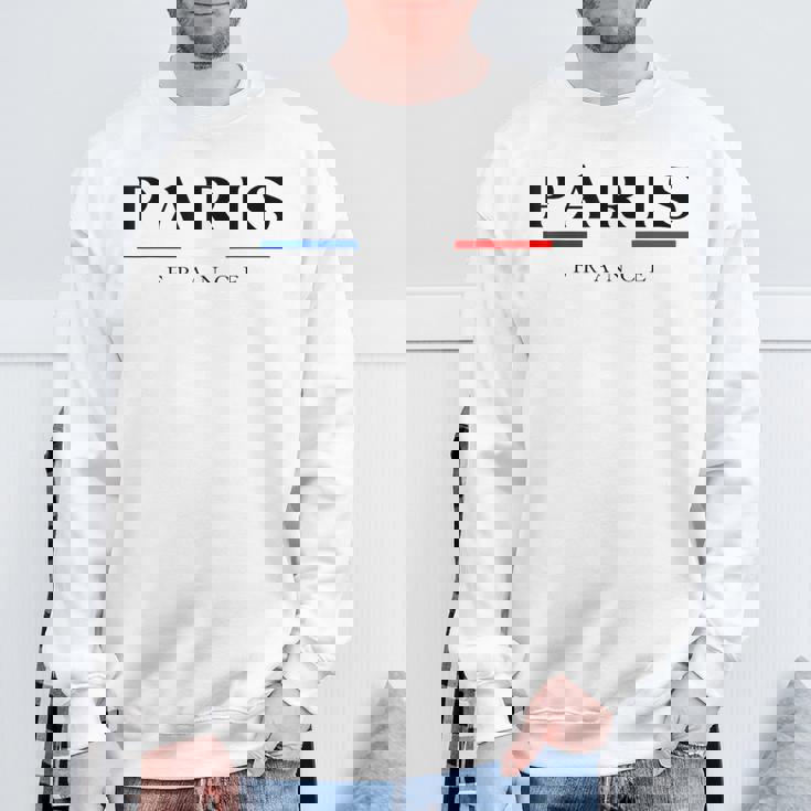 Paris With France Flag Novelty Graphic & Cool s スウェットシャツ 高齢者への贈り物
