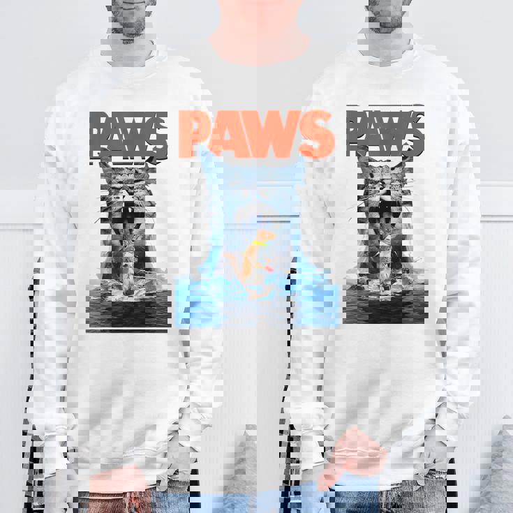 Paws Cat Lover ホラー映画 パロディ スウェットシャツ 高齢者への贈り物