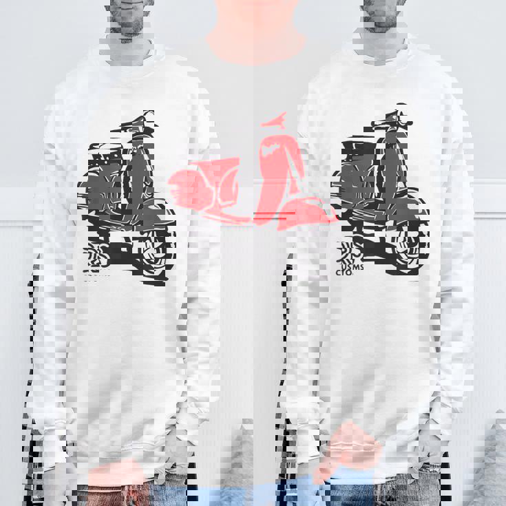 Piaggio クラシックスクーター イタリア製 ピンク スウェットシャツ 高齢者への贈り物