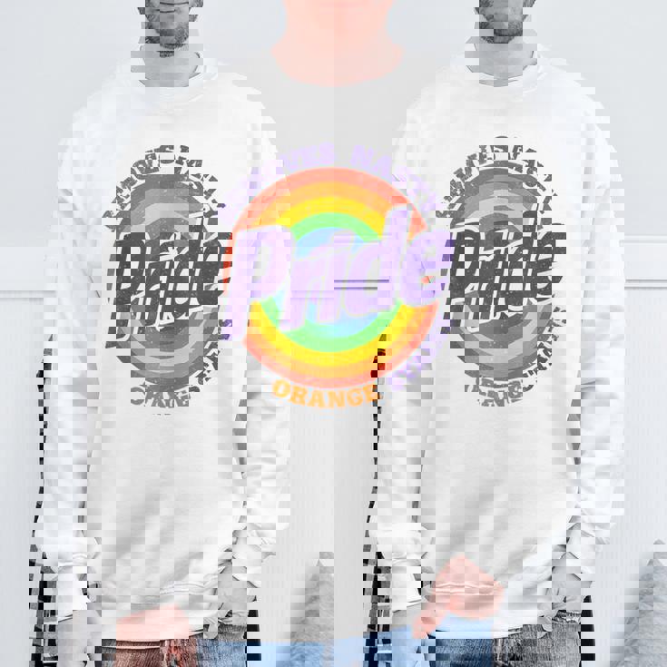 Pride Removes Nasty Orange Stains Pride Month Lgbtq Retro Sweatshirt Gifts for Old Men