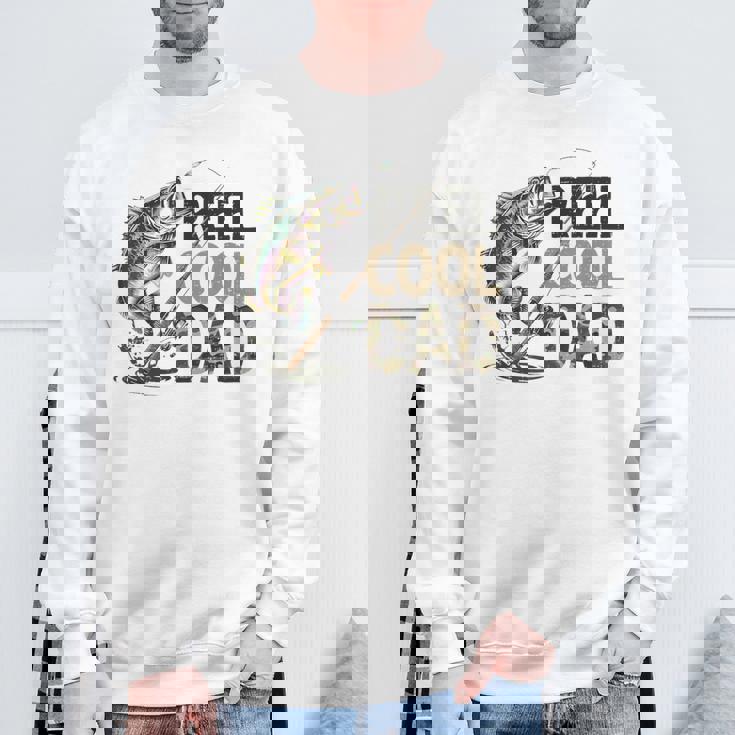 Reel Cool Dad Fishing Papa Father's Day Fisherman Fish Sweatshirt Gifts for Old Men