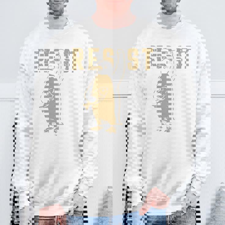 Resist Penguins Activism グラフィック Wetand With Penguins 長袖tシャツ スウェットシャツ 高齢者への贈り物