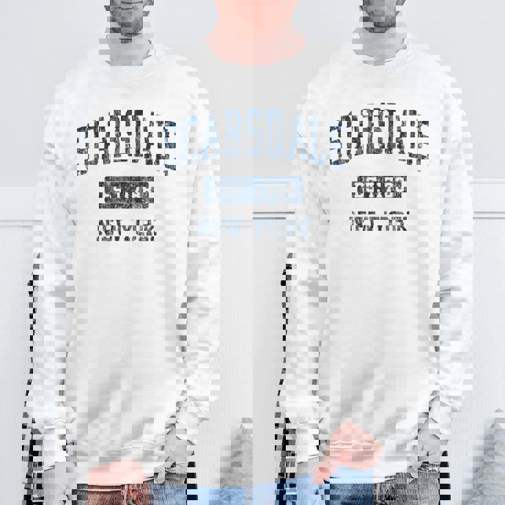 Scarsdale New York Ny ビンテージスポーツデザイン ネイビー スウェットシャツ 高齢者への贈り物