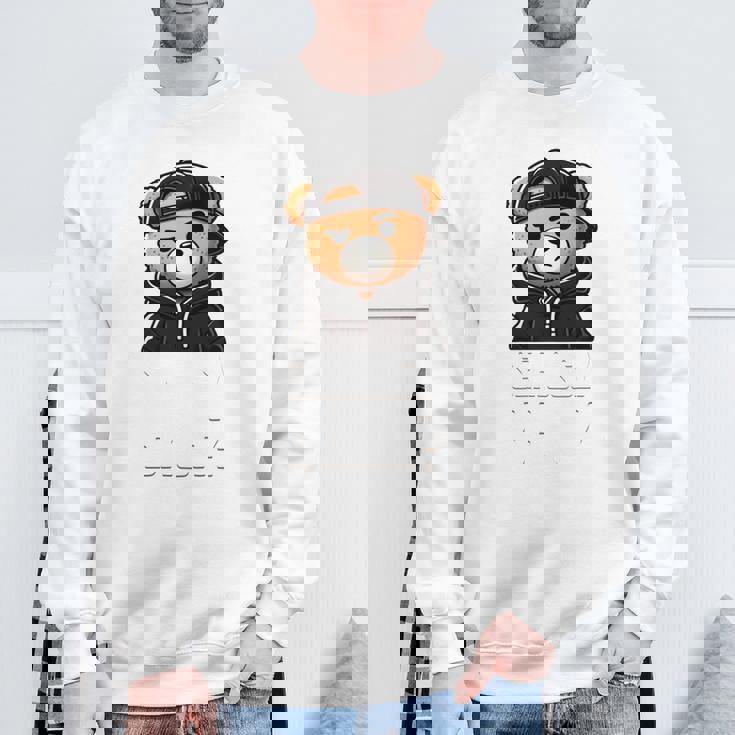 Seriously Bruh ヒップホップ テディベア ティーンエイジャー 男の子 ティーン 格言 長袖tシャツ スウェットシャツ 高齢者への贈り物