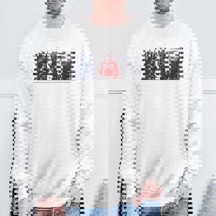 Skibidi トイレスピーカーマン カメラマン トイレ テレビマン スウェットシャツ 高齢者への贈り物