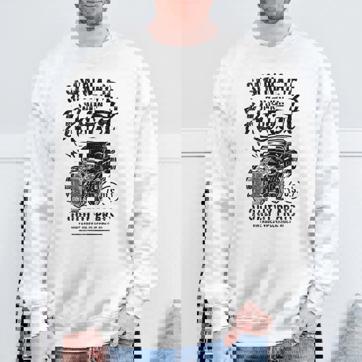 Smyrna Delaware Usa ホットロッド ビンテージスタイル カーデザイン スウェットシャツ 高齢者への贈り物