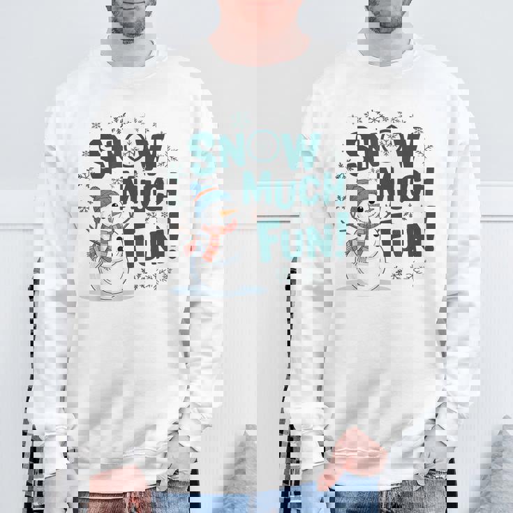 Snow Much Fun 冬 雪だるま おもしろい クリスマス キッズ レディース メンズ スウェットシャツ 高齢者への贈り物