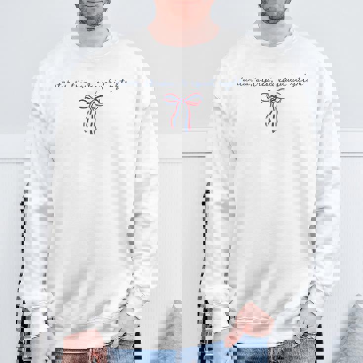 Stars Stripes And Equal Rights Bow Coquette Women's Rights Sweatshirt Gifts for Old Men