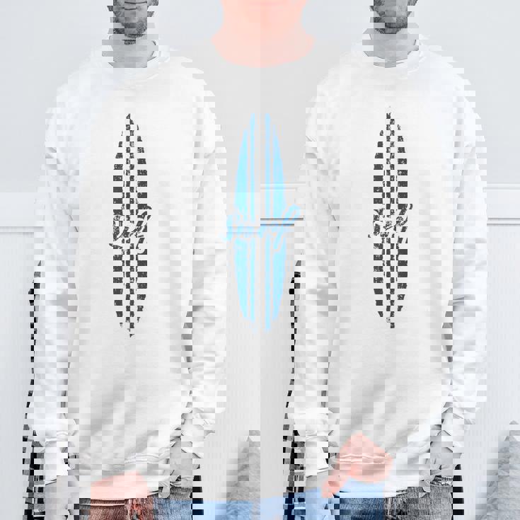 Surf サーフ サーフィン サーフボード サーファー波に乗る ヴィンテージ レトロ スウェットシャツ 高齢者への贈り物