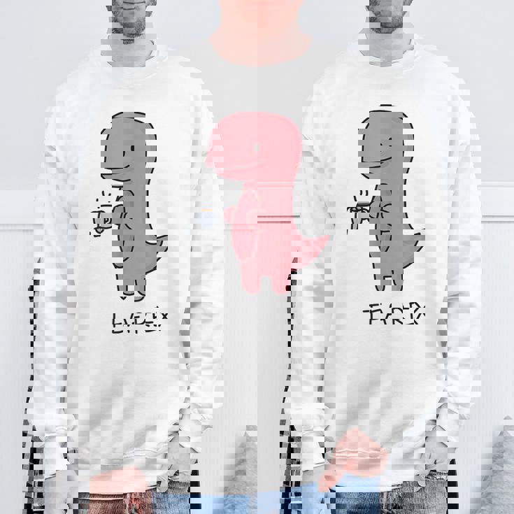 Tea Rex ユーモラスパン。 スウェットシャツ 高齢者への贈り物