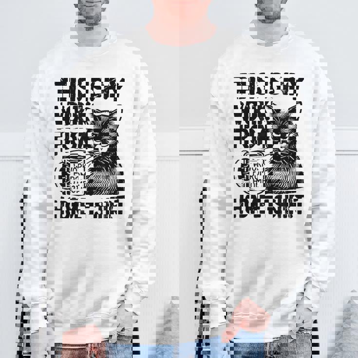 This Is My Work From Homearcastic Cat Remote Worker スウェットシャツ 高齢者への贈り物