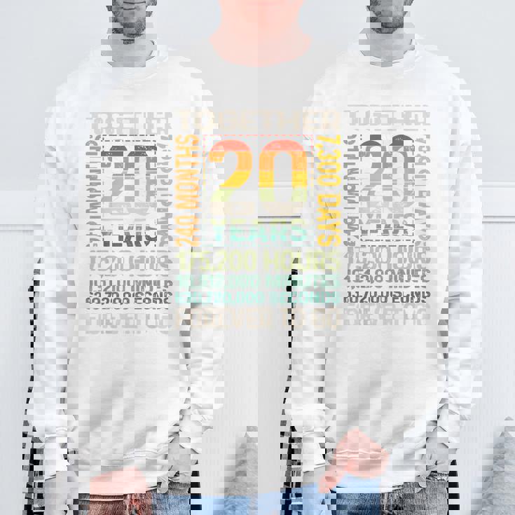 Together 20 Years Forever To Go 結婚20周年記念 スウェットシャツ 高齢者への贈り物