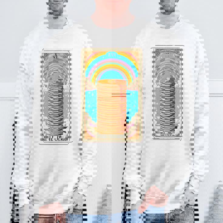 The Tower タロットカード パンケーキタワー 朝食愛好家 長袖tシャツ スウェットシャツ 高齢者への贈り物