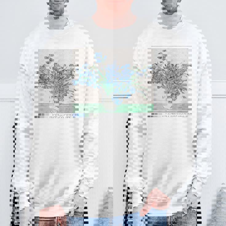 Trendyincentan Gogh Irises Famous Painting 1890 スウェットシャツ 高齢者への贈り物