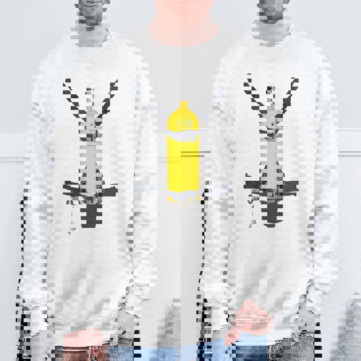 Trompe L'œil スキューバダイビングボトルバック スウェットシャツ 高齢者への贈り物