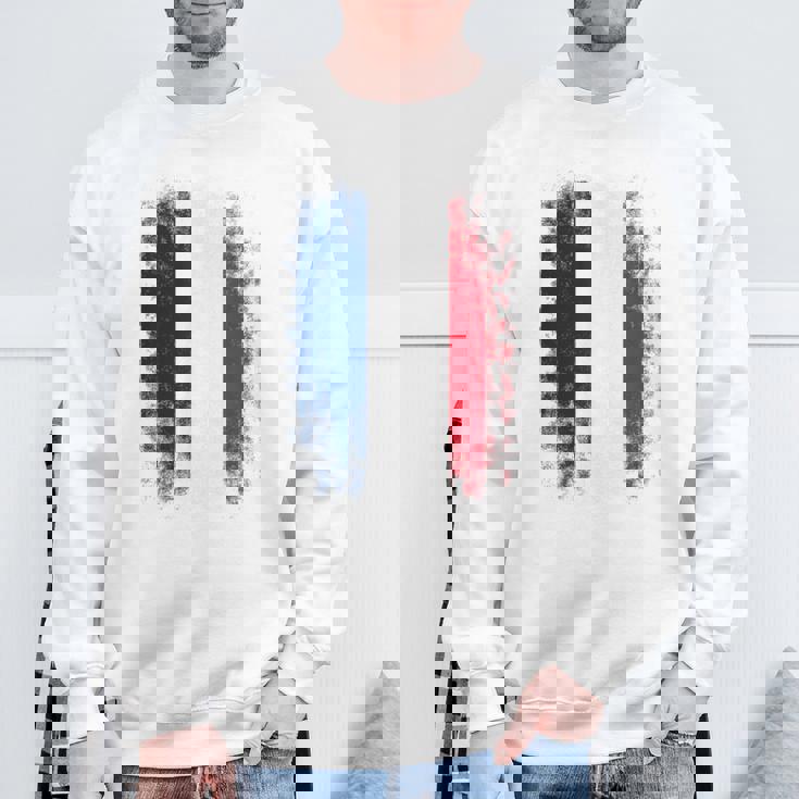 Vintage France Distressed Flag Illustration Graphic s スウェットシャツ 高齢者への贈り物