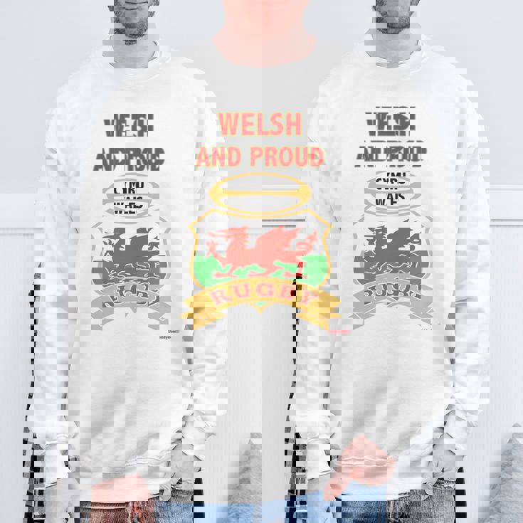 Welsh Dragon Wales ラグビートップ 長袖tシャツ スウェットシャツ 高齢者への贈り物