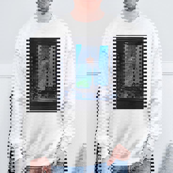 Window Light & Forestiew長袖フォトtシャツ 癒し・インテリア系アート-ユニセックスデザイン 長袖tシャツ スウェットシャツ 高齢者への贈り物