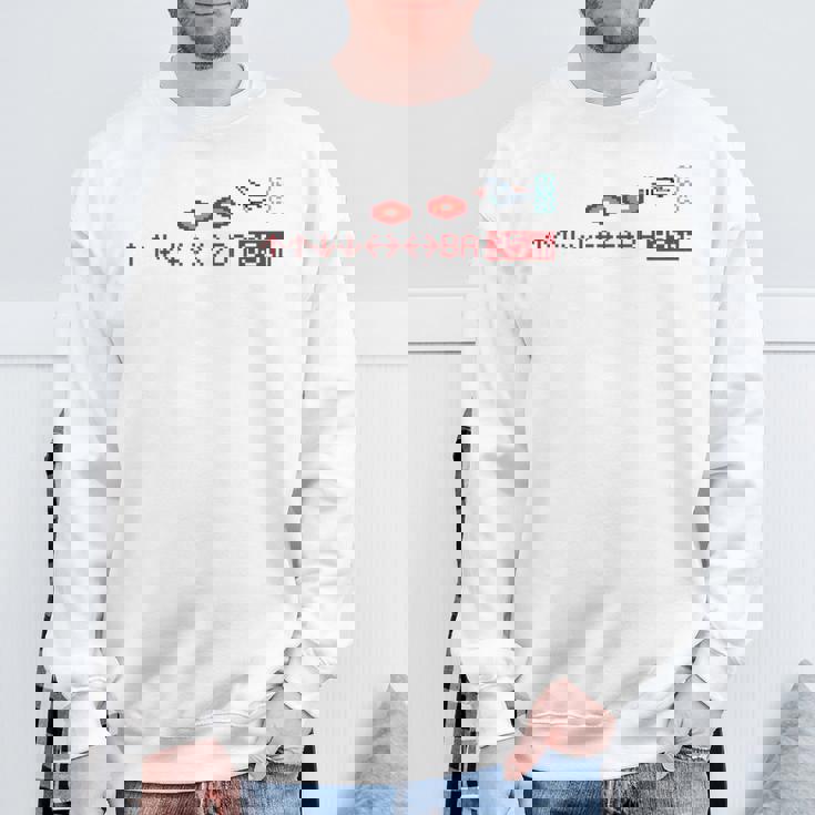 「グラディウス」上上下下左右左右baフル装備 長袖tシャツ スウェットシャツ 高齢者への贈り物