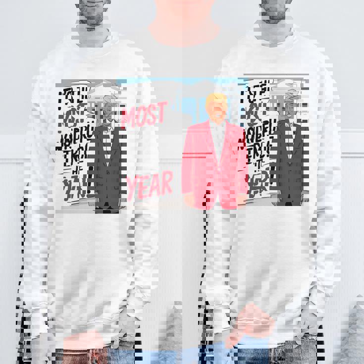 「今年一番素晴らしい言葉だ」トランプクリスマス 長袖tシャツ スウェットシャツ 高齢者への贈り物