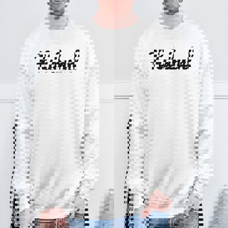 メンズ 【Husband】旦那 夫 シンプル おしゃれ 英語 英文字 夫婦お揃い 結婚祝い カップル ペアルック おもしろ ペア スウェットシャツ 高齢者への贈り物