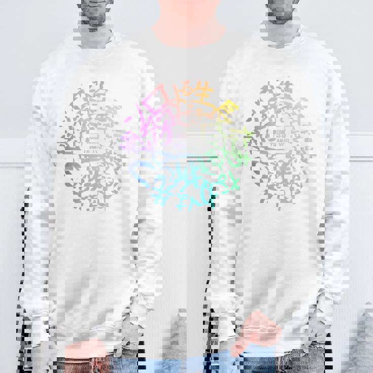 【あなたより長く 短歌ロゴ】 スウェットシャツ 高齢者への贈り物