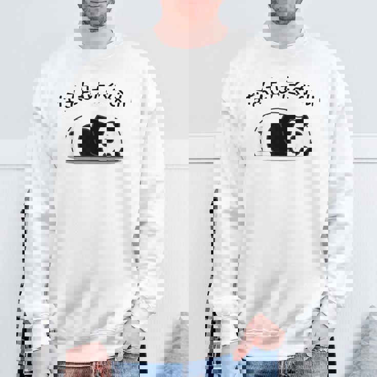 【なんもしたくない】パンダ おもしろ 面白い熊 可愛い ユーモア ギャグ ネタ ウケ狙い 笑える だらだら キャラクター スウェットシャツ 高齢者への贈り物