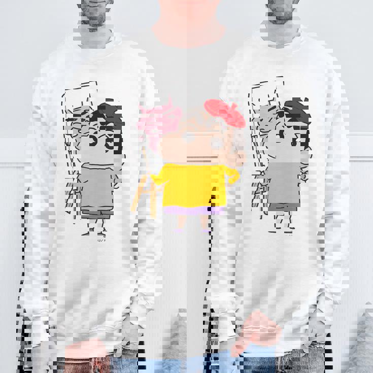 【まんが】クレヨンしんちゃん お絵描きしんちゃん スウェットシャツ 高齢者への贈り物