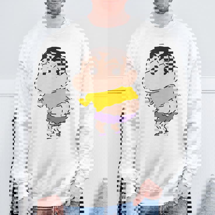 【まんが】クレヨンしんちゃん 尻出ししんちゃん スウェットシャツ 高齢者への贈り物