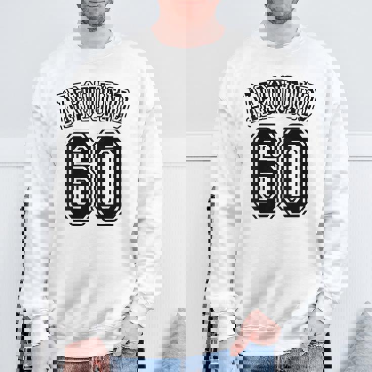 【バックプリント・背中側】Around 60 還暦 アラカン アラウンド 六十歳 お誕生日 60代 面白 スウェットシャツ 高齢者への贈り物