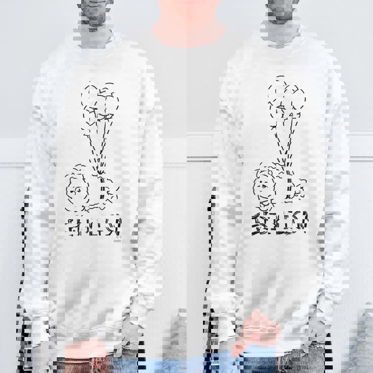 【夏色まつり】えびふらいおんは空を飛ぶ スウェットシャツ 高齢者への贈り物