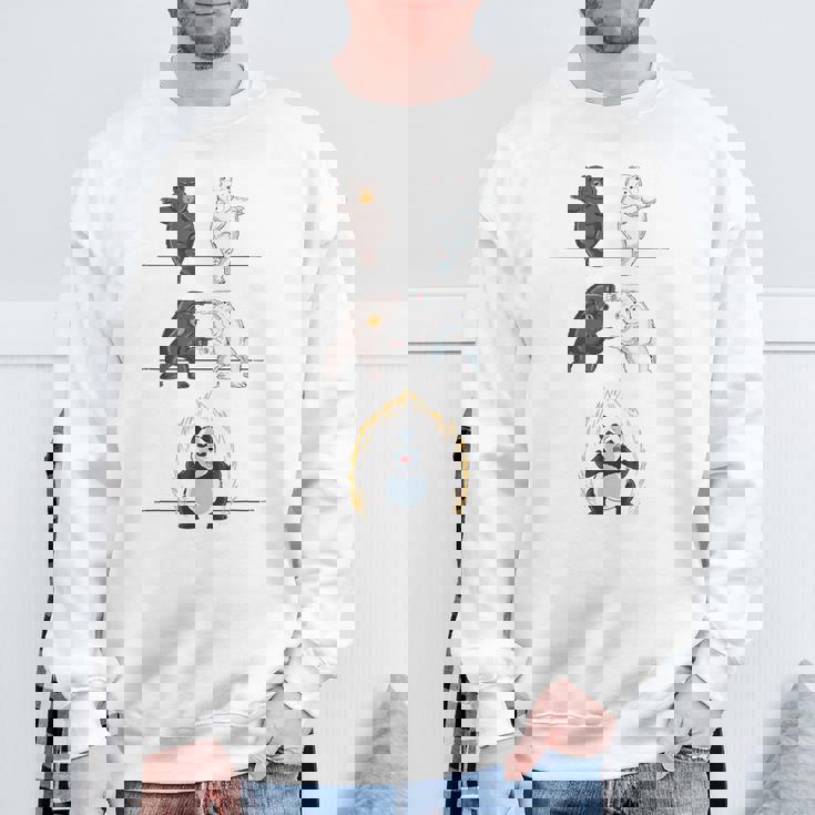 おもしろパンダ パンダ フュージョン ギフト シャツ かわいい シロクマ スウェットシャツ 高齢者への贈り物