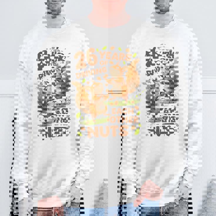 お互いの運転26年 ナッツ26周年 結婚26周年 スウェットシャツ 高齢者への贈り物