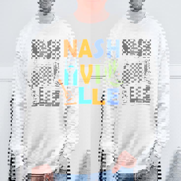 お土産 From Nashville Tn Trip Guitar Music City ナッシュビル 長袖tシャツ スウェットシャツ 高齢者への贈り物