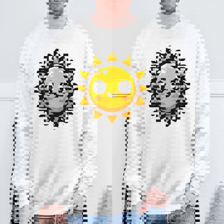 かわいい 漫画 太陽 放射 オレンジ イエロー 愛らしい スウェットシャツ 高齢者への贈り物