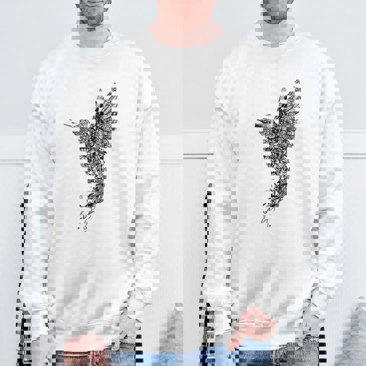 かわいいマンダラ ハチドリ レディース メンズ シャツ スウェットシャツ 高齢者への贈り物