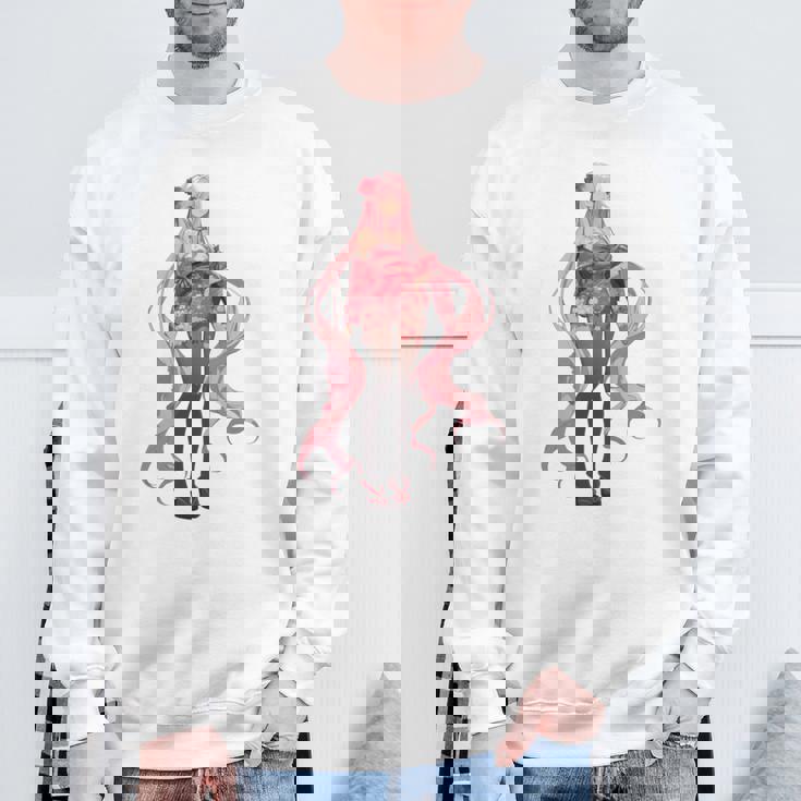 かわいい和風和風ピンク 長袖tシャツ スウェットシャツ 高齢者への贈り物