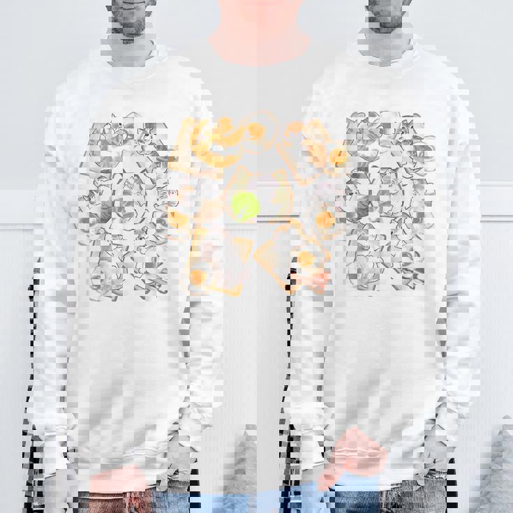 かわいい猫のパンおかしな猫と卵好き。 スウェットシャツ 高齢者への贈り物